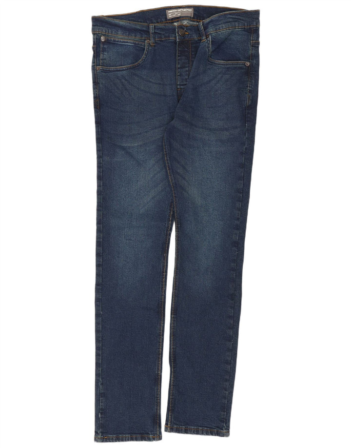 French Connection Herren Slim Jeans W36 L32 Marineblaue Baumwolle
