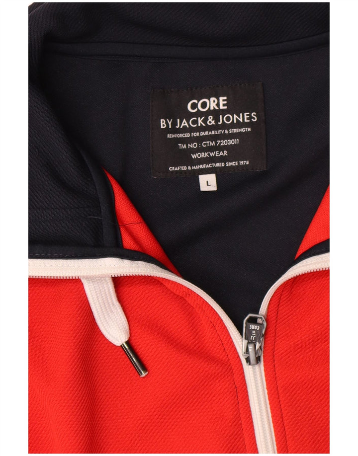 Jack & Jones Herren-Trainingsanzug-Top-Jacke, groß, Marineblau, Farbblock