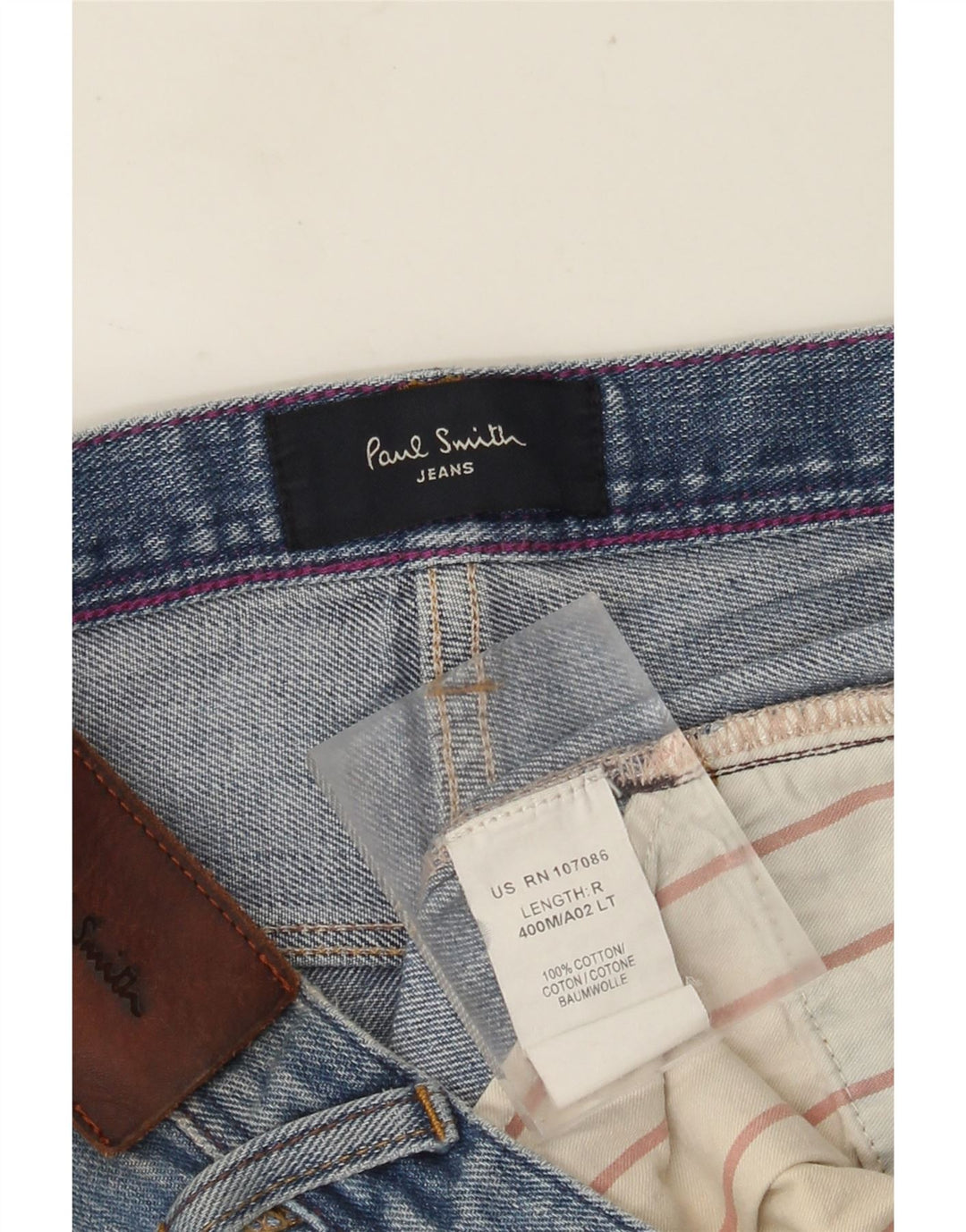 PAUL SMITH Herren Straight Jeans W34 L32 Blaue Baumwolle