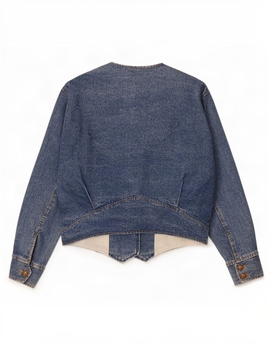 Airport Damen Jeansjacke UK 12 Mittelblaue Baumwolle