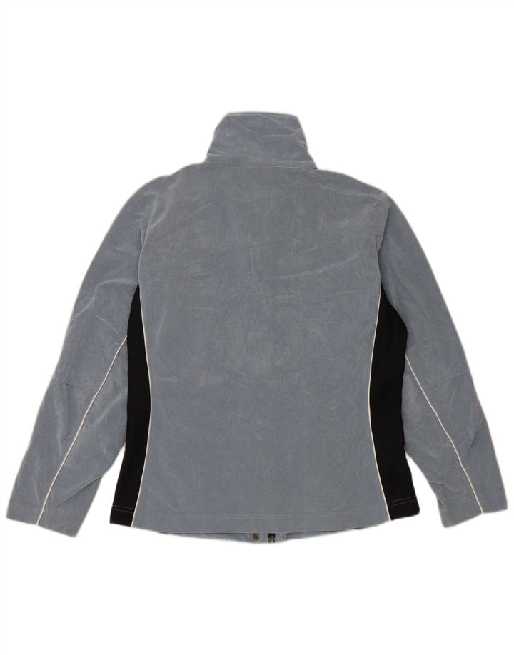 Asics Damen-Trainingsanzug-Oberteiljacke UK 14 Mittelblauer Farbblock