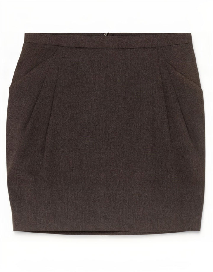 Zara Damen Minirock Small W26 Grau Polyester