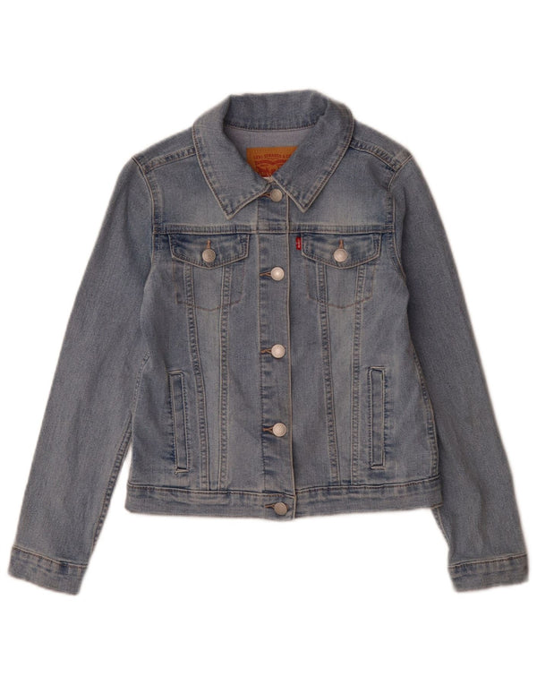 Levi's Jeansjacke für Mädchen, 10–11 Jahre, groß, blaue Baumwolle