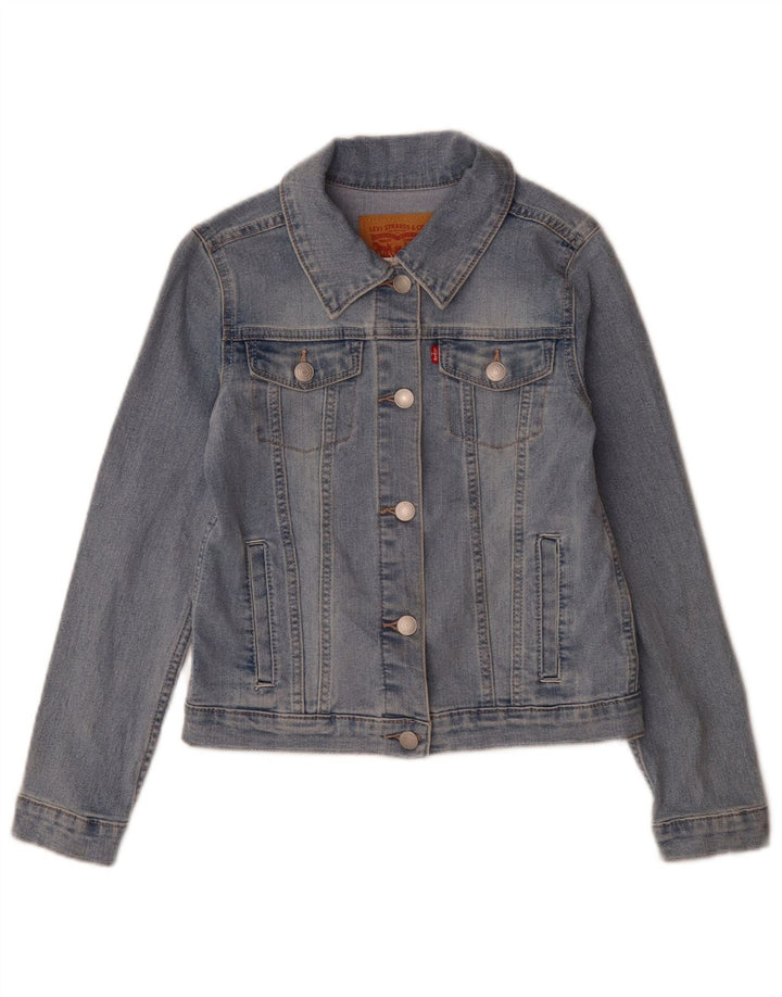 Levi's Jeansjacke für Mädchen, 10–11 Jahre, groß, blaue Baumwolle