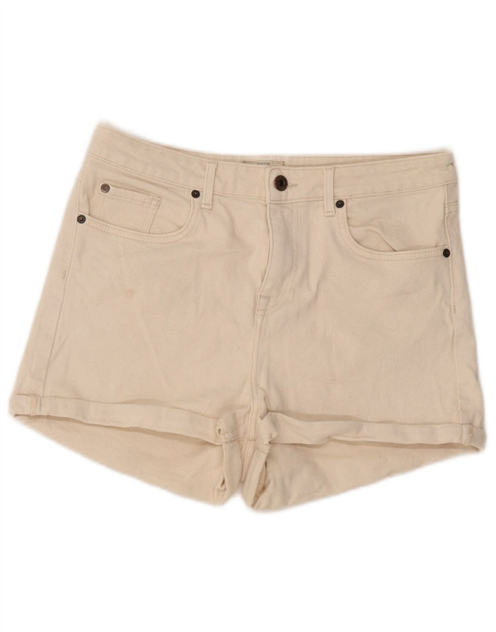 Jack Wills Damen-Jeansshorts, UK 14, Größe L W32, gebrochenes Weiß