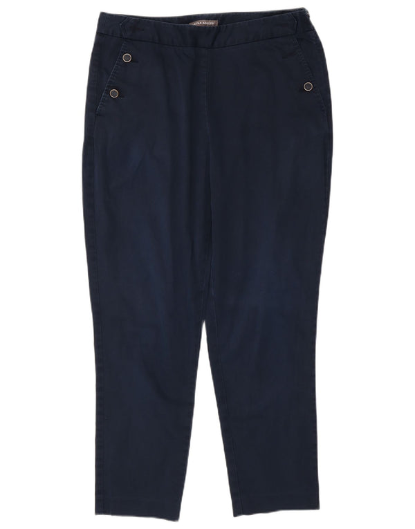 Laura Ashley Damen Slim Casual Hose UK 12 Medium W32 L27 Marineblau