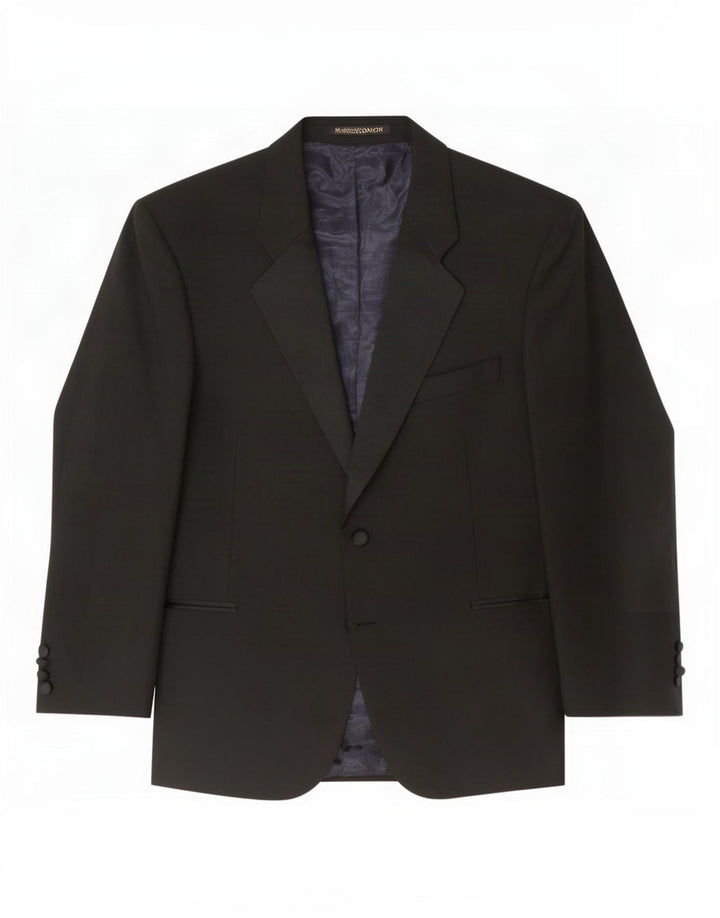 Marks & Spencer Herren-Blazer mit 2 Knöpfen, Größe 44, XL, schwarze Wolle