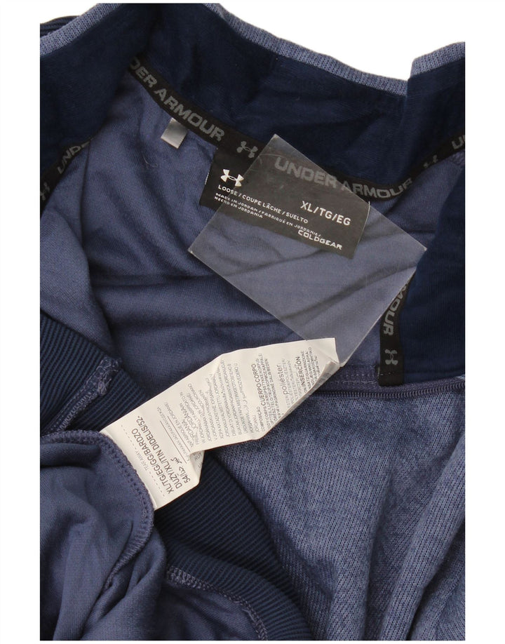 Under Armour Herren Cold Gear Pullover-Trainingsanzug-Oberteil XL, Marineblau, Farbblock