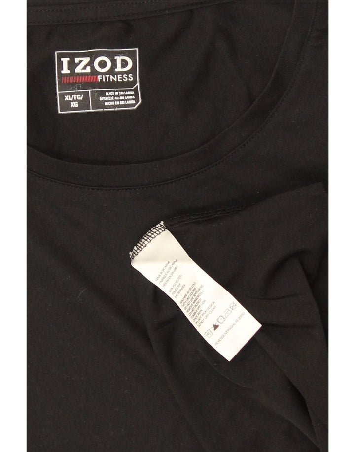 Izod Damen T-Shirt Top UK 18 XL Schwarz Polyester