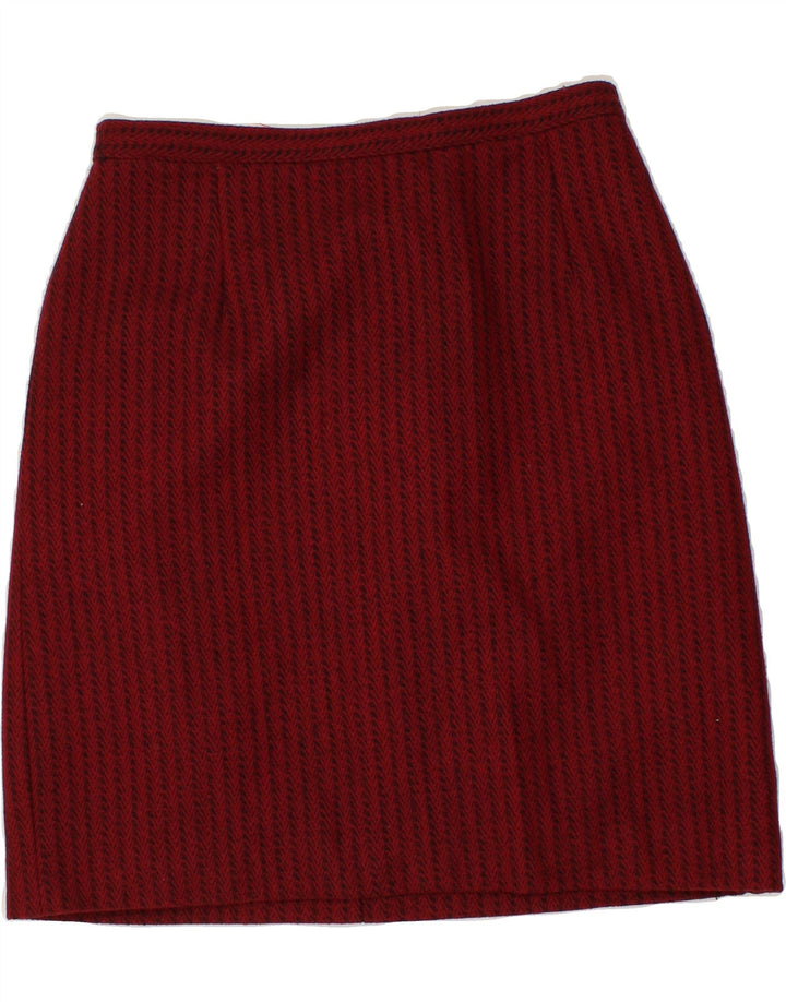 VINTAGE Womens Abstract Pattern Pencil Skirt W30 Medium  Red Vintage Vintage and Second-Hand Vintage from Messina Hembry 