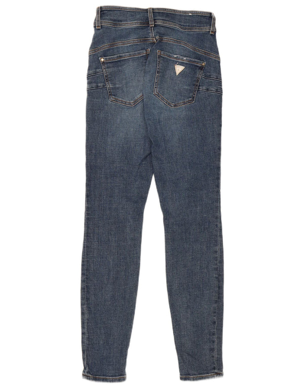 Guess Damen-Jeans mit hoher Taille, Röhrenjeans, W27, L28, blaue Baumwolle