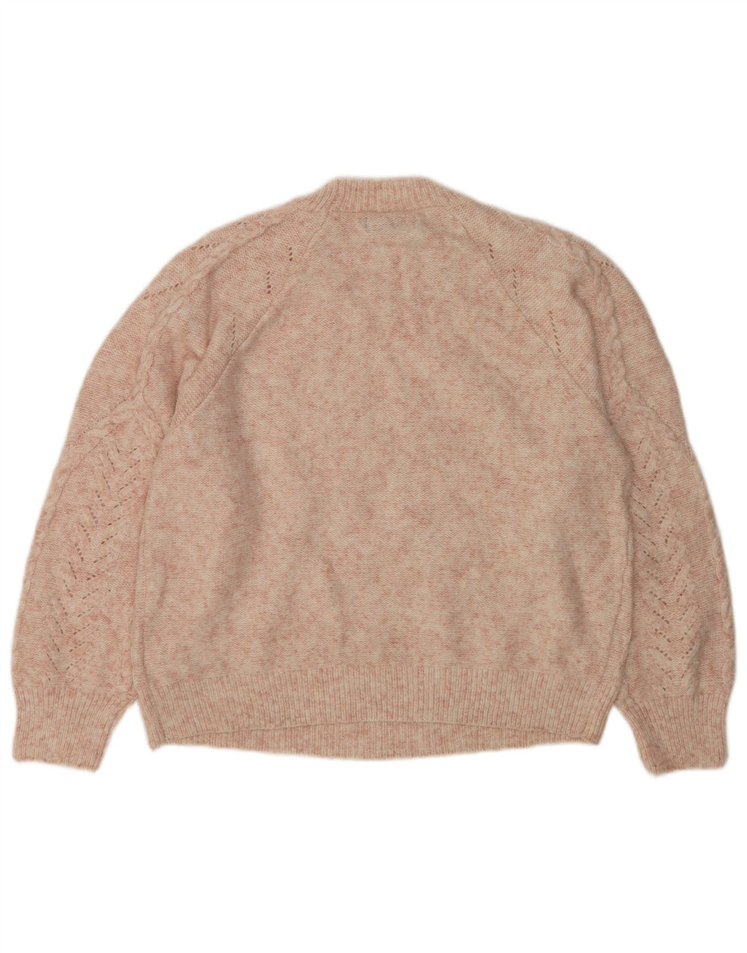 Marks & Spencer Damen-Pullover mit Rundhalsausschnitt, UK 14, Mittelrosa, Polyester