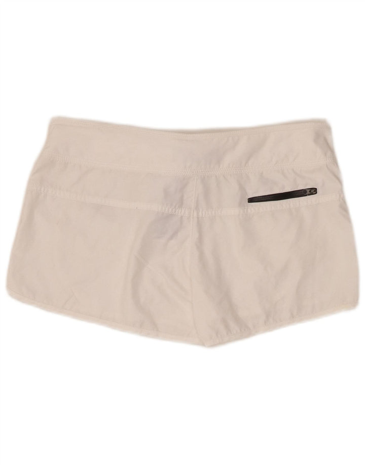 Nike Damen Sportshorts UK 10 Small Weiß Polyester