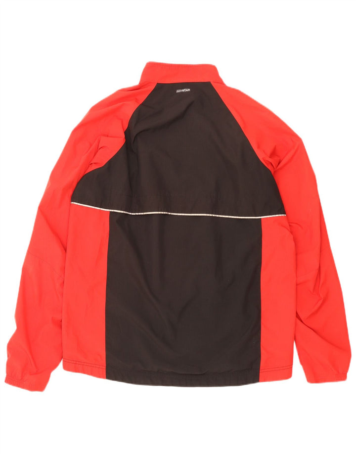 Adidas Herren Regenjacke UK 40 Large Rot Colourblock Polyester