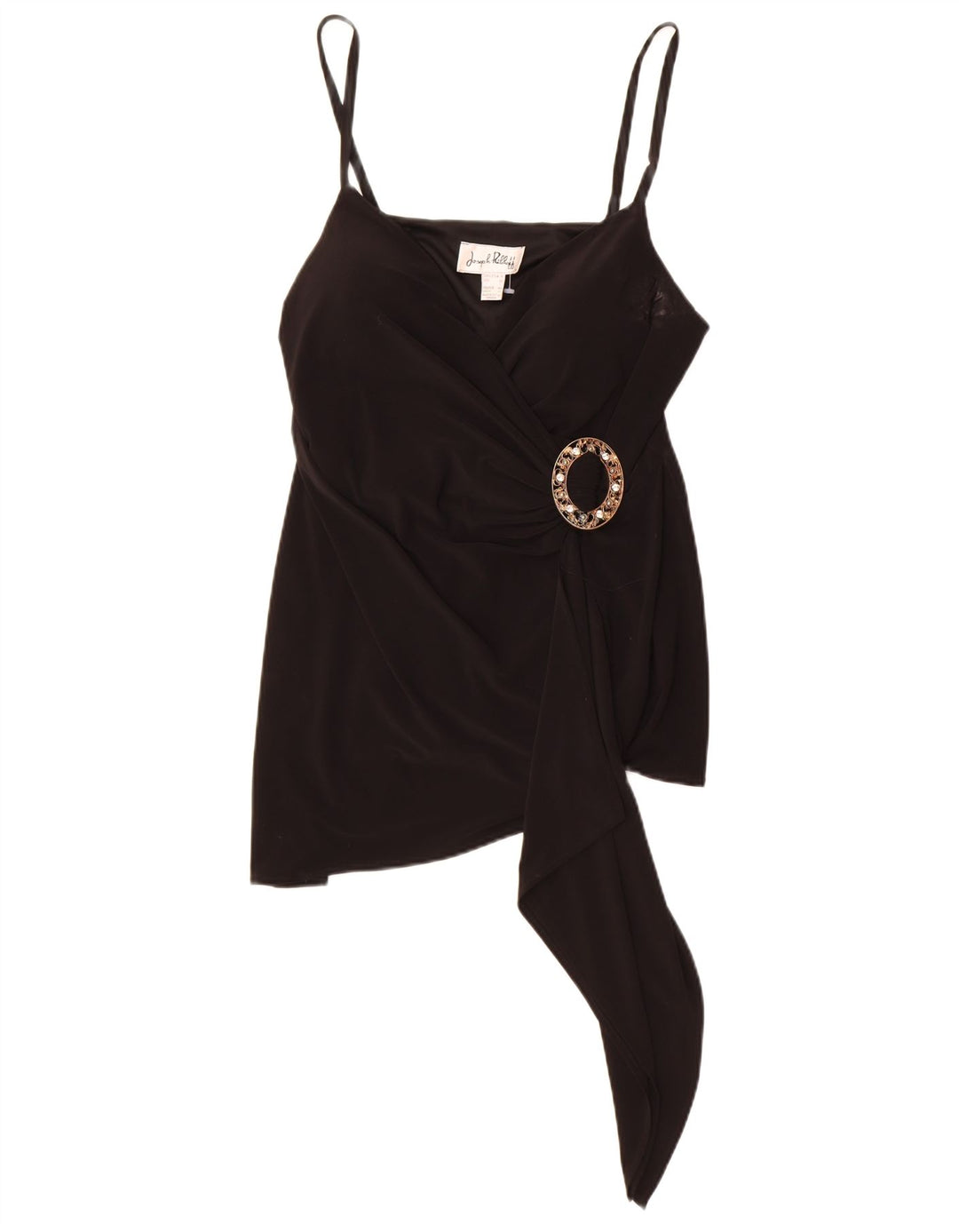 Joseph Ribkoff Damen-Cami-Top mit Rüschen vorne, UK 44, Größe L, Schwarz, Polyester