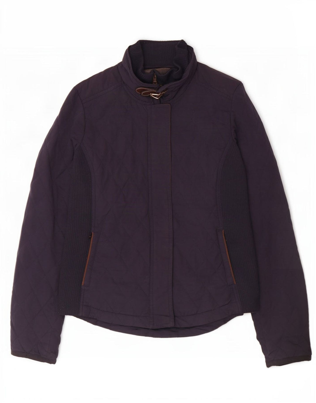 Massimo Dutti Damen Steppjacke UK 12 Medium Marineblau Polyester