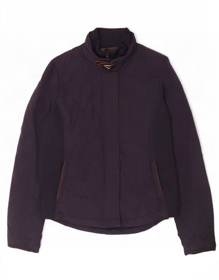 Massimo Dutti Damen Steppjacke UK 12 Medium Marineblau Polyester