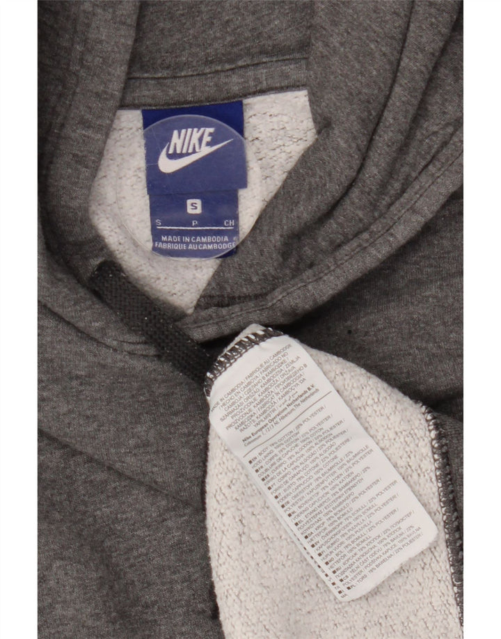 Nike Herren-Kapuzenpullover, klein, grau gefleckte Baumwolle