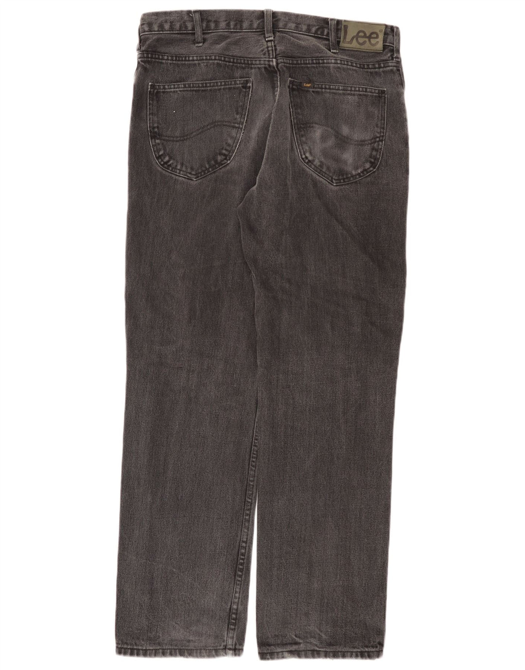 Lee Herren Brooklyn Straight Jeans W34 L30 Graue Baumwolle