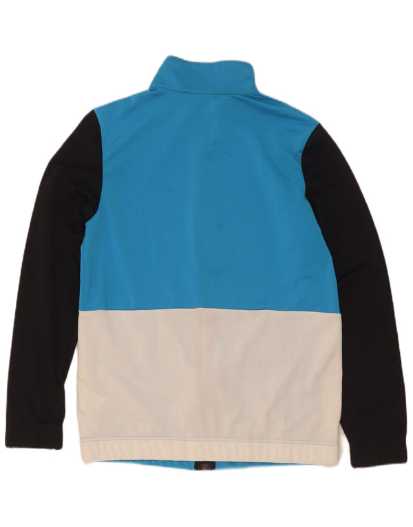 Adidas Damen-Trainingsanzug-Oberteiljacke UK 12/14 Mittelblauer Farbblock