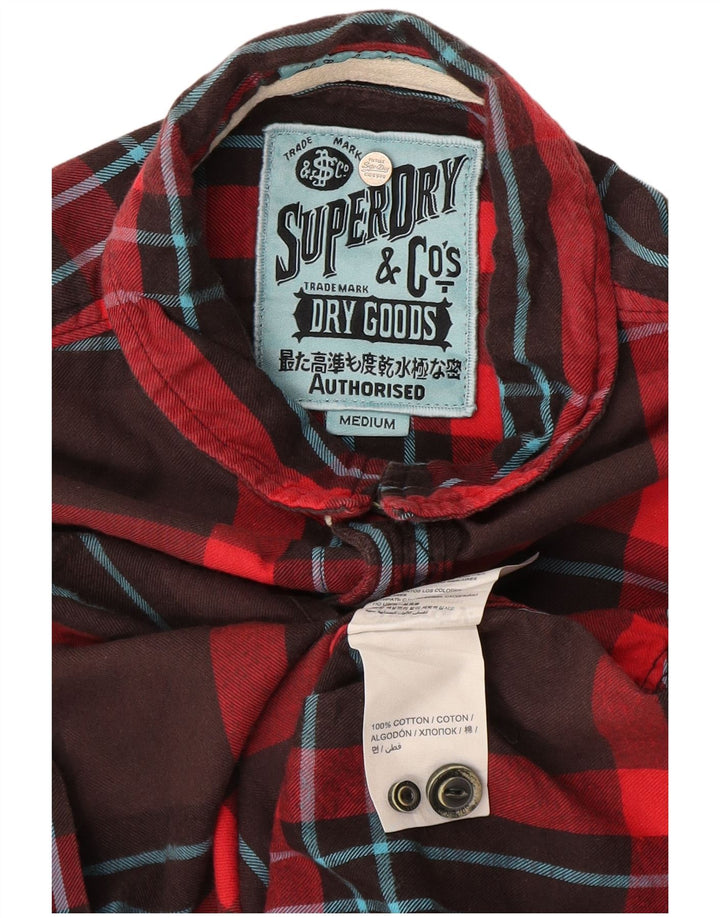 Superdry Herren-Flanellhemd aus mittelbraun karierter Baumwolle