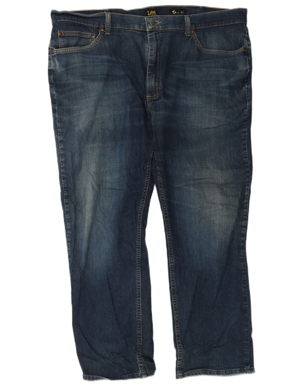 Lee Mens Classic Fit Straight Jeans W42 L30 Blue Cotton