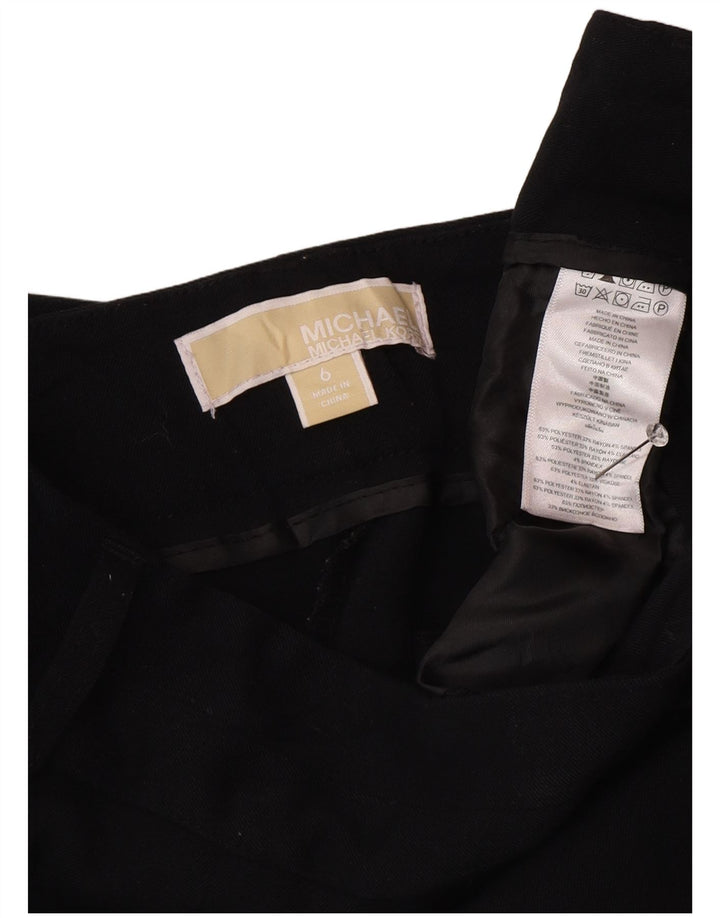 MICHAEL KORS Damen Gerade Freizeithose US 6 Medium W30 L32 Schwarz