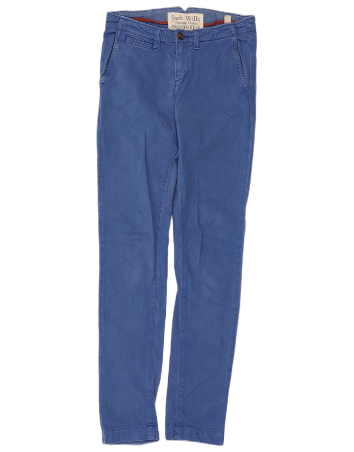JACK WILLS Slim Chino-Hose für Damen, UK 8, Größe S, W28, L29, Blau
