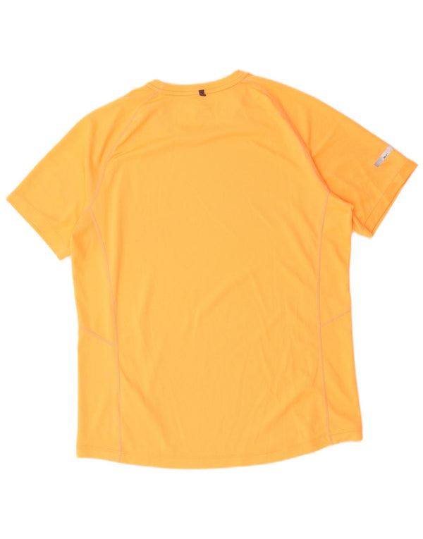 Nike Herren Dri Fit T-Shirt Top Large Orange Polyester