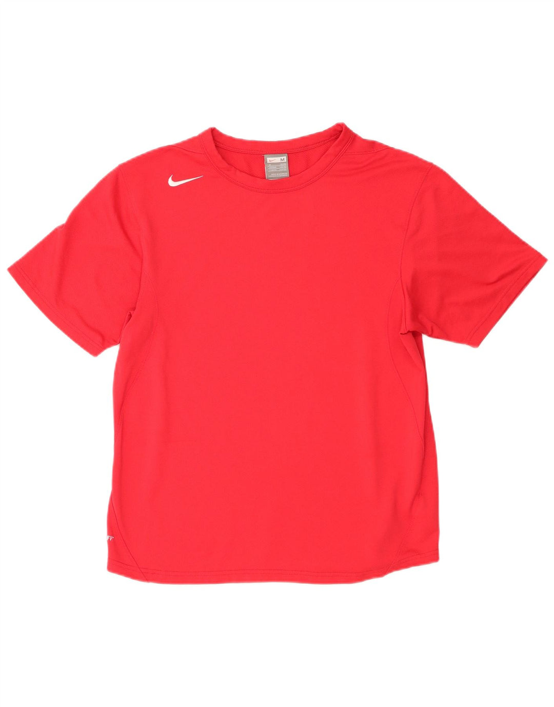 Nike Herren T-Shirt Top UK 39/41 Mittelrotes Polyester
