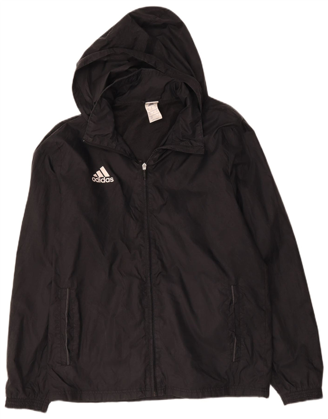 Adidas Herren Regenjacke mit Kapuze UK 38 Medium Schwarz Polyamid