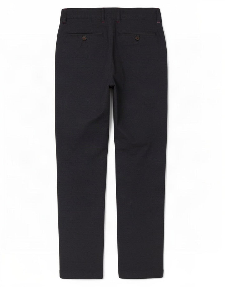 Gerade Anzughose für Herren von Ted Baker, W32, L30, marineblaue Baumwolle