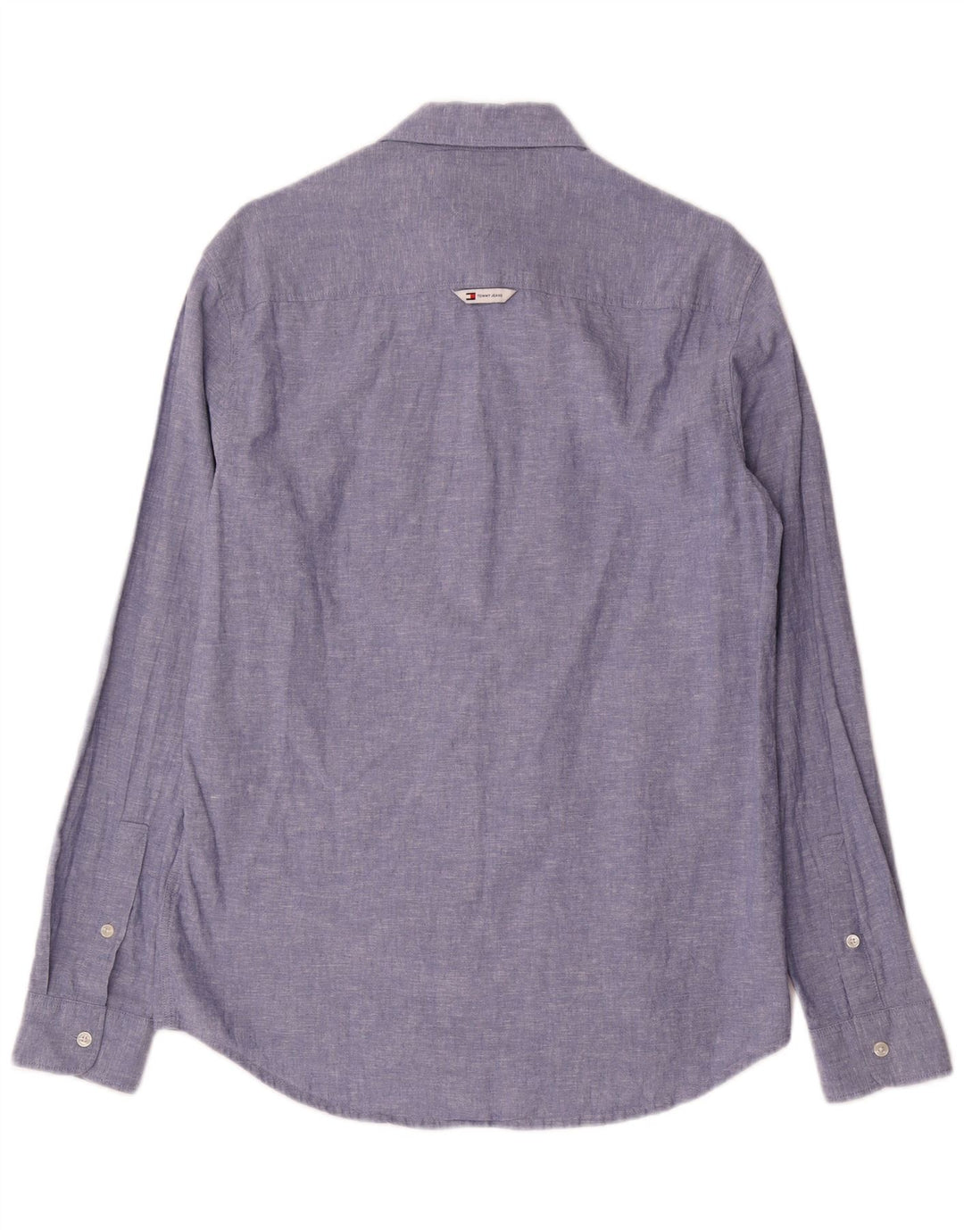 Tommy Hilfiger Herren-Hemd mit normaler Passform, klein, aus blauer Baumwolle