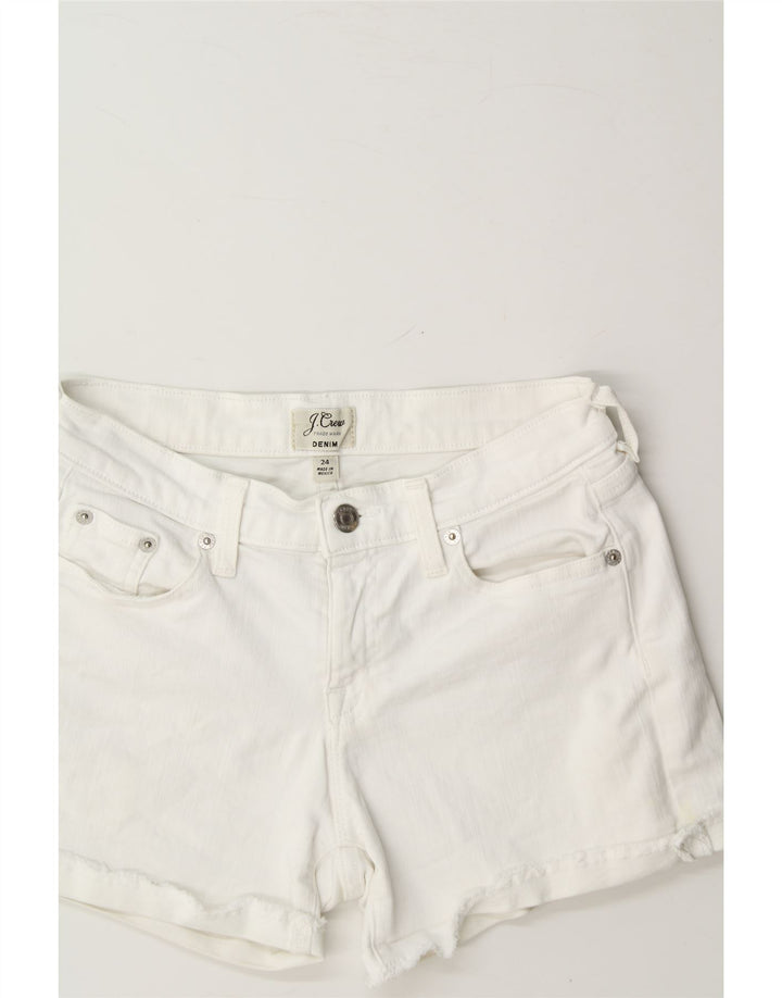 J. CREW Womens Denim Shorts W24 XS White Cotton Vintage J. Crew and Second-Hand J. Crew from Messina Hembry 