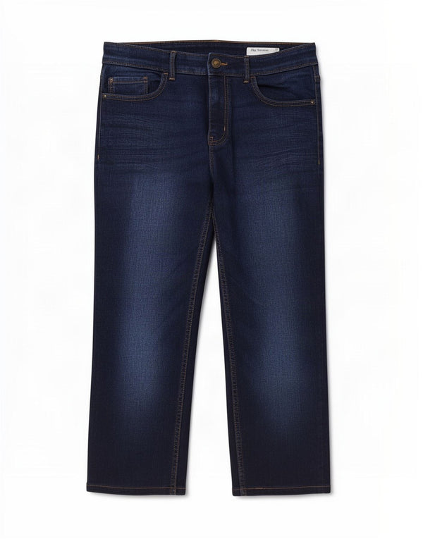Marks & Spencer Damen Straight Jeans UK 12 Medium W30 L19 Marineblau