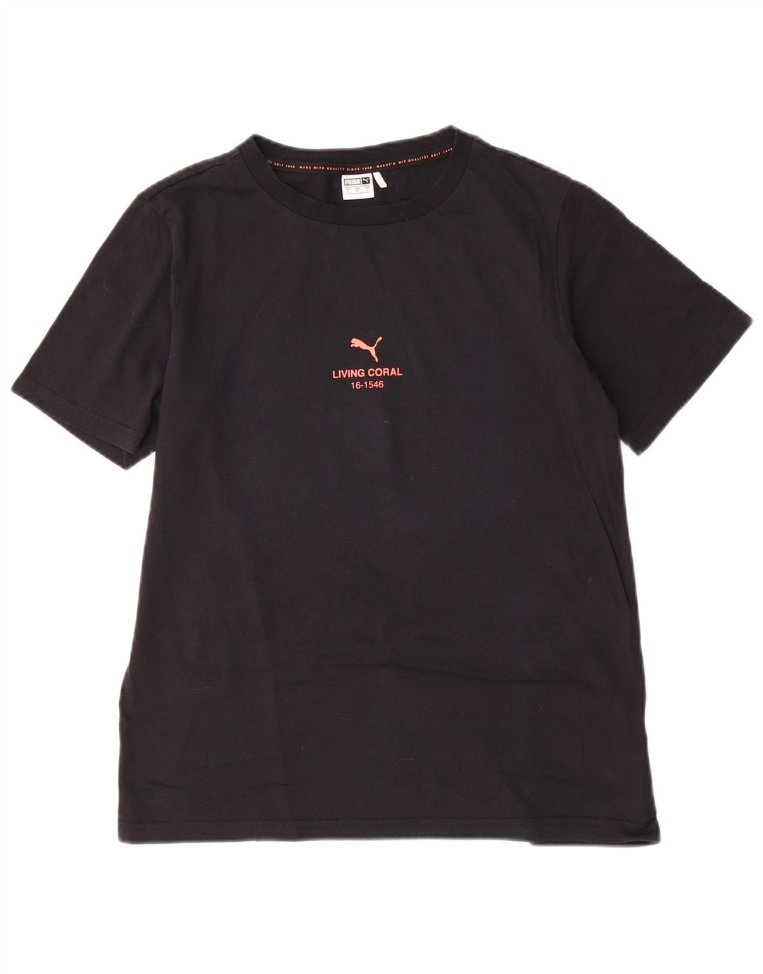 Puma Herren Grafik T-Shirt Top Small Schwarz Baumwolle