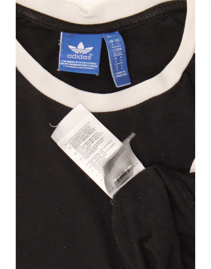 Adidas Herren T-Shirt Top Large Schwarz Baumwolle