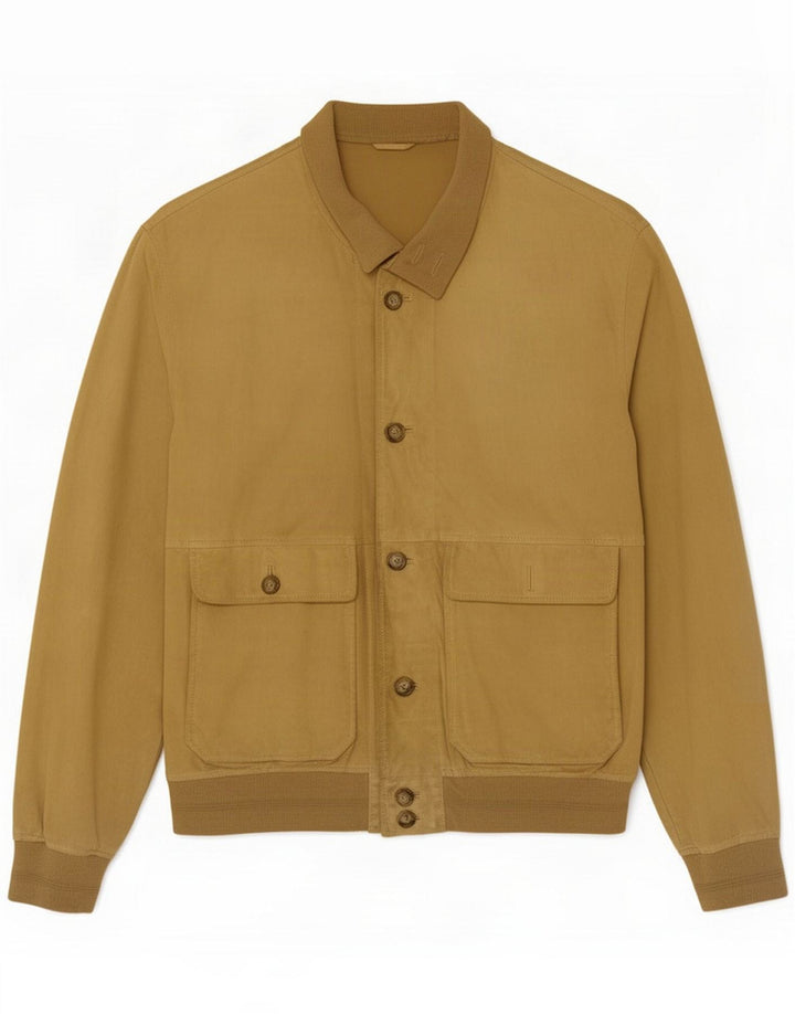 Vintage Herren Wildleder Bomberjacke UK 40 Large Beige