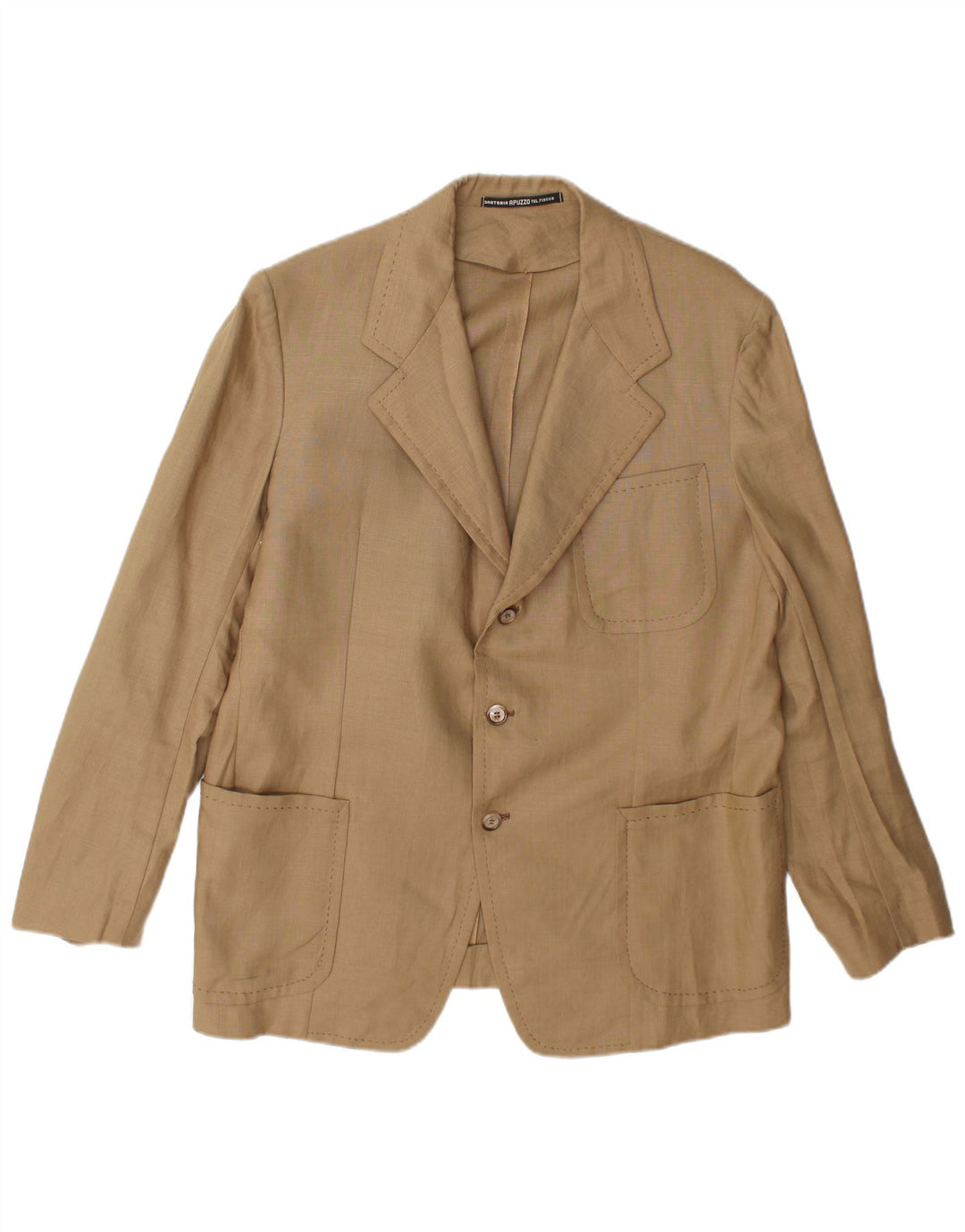 Vintage Herren 3-Knopf-Blazerjacke UK 38 Mittelbeige
