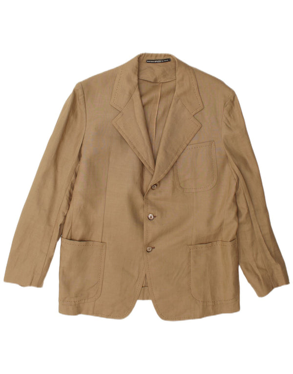 Vintage Mens 3 Button Blazer Jacket UK 38 Medium Beige