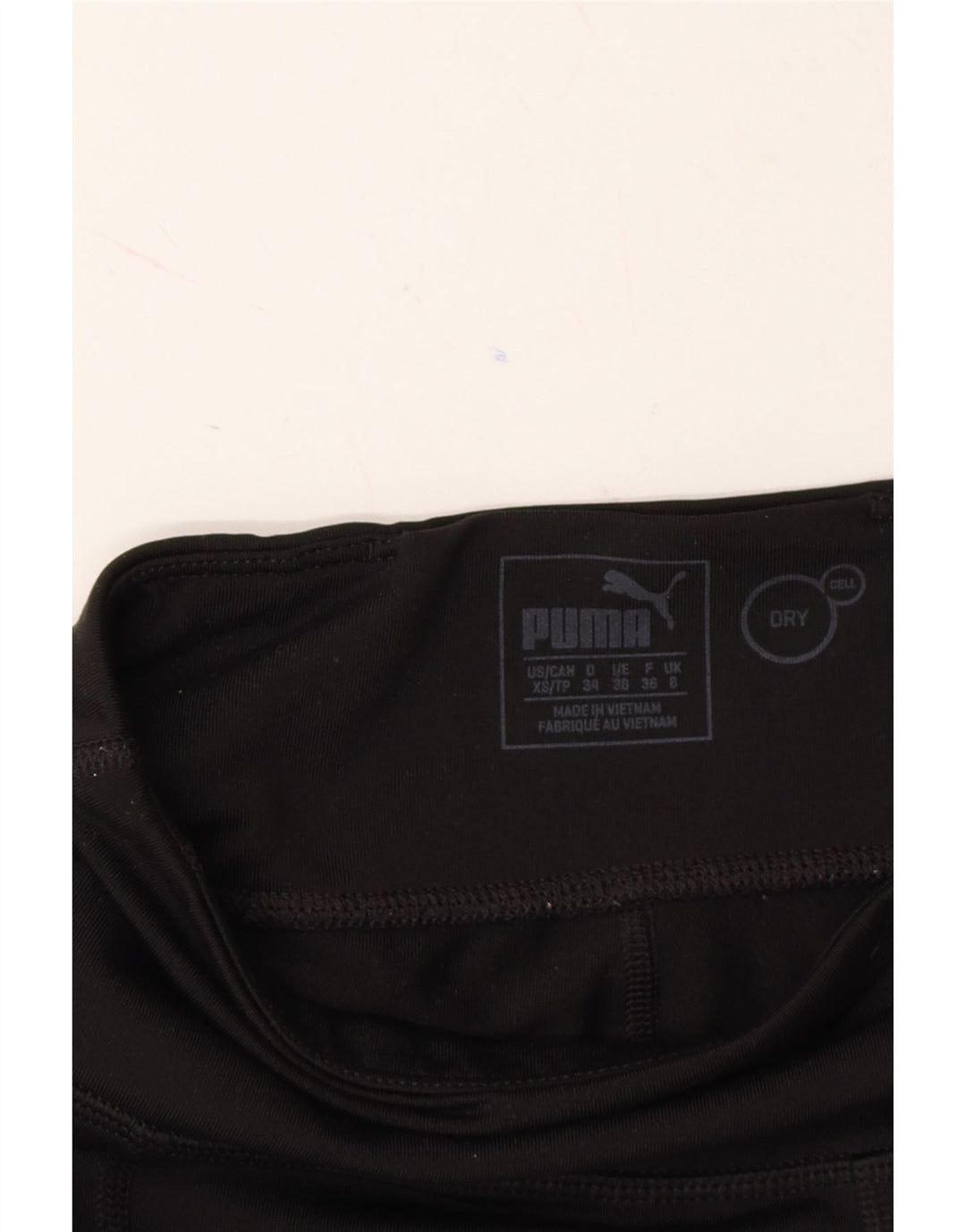 PUMA Womens Leggings UK 8 Small  Black Polyester Vintage Puma and Second-Hand Puma from Messina Hembry 