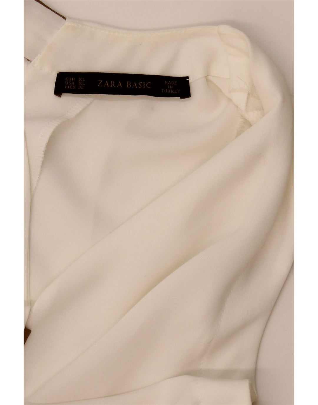 Zara Damen ärmelloses Blusenoberteil UK 18 XL Weiß