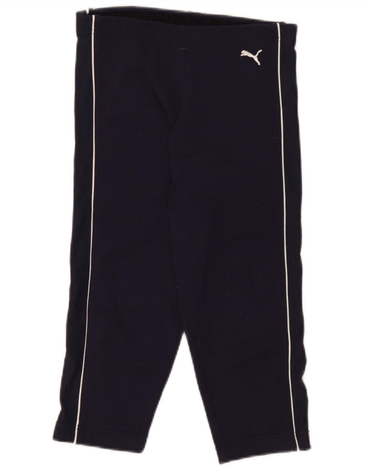 Puma Damen Capri-Leggings UK 10 Small Marineblaues Nylon