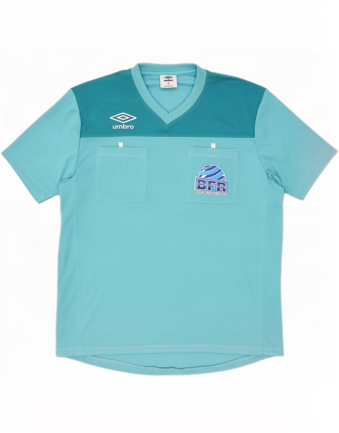 Umbro Herren Grafik-T-Shirt-Oberteil XL Blaues Colourblock-Polyester