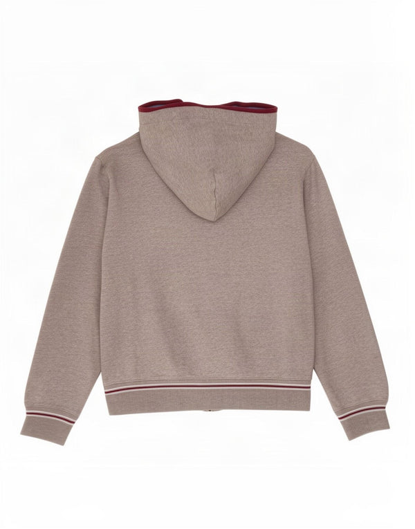 Champion Kapuzenpullover mit grafischem Reißverschluss für Jungen, 7–8 Jahre, Größe S, Grau meliert