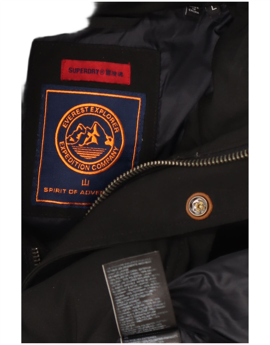 Superdry Herren-Weste mit Kapuze, gepolstert, UK 40, Größe L, Schwarz, Polyester