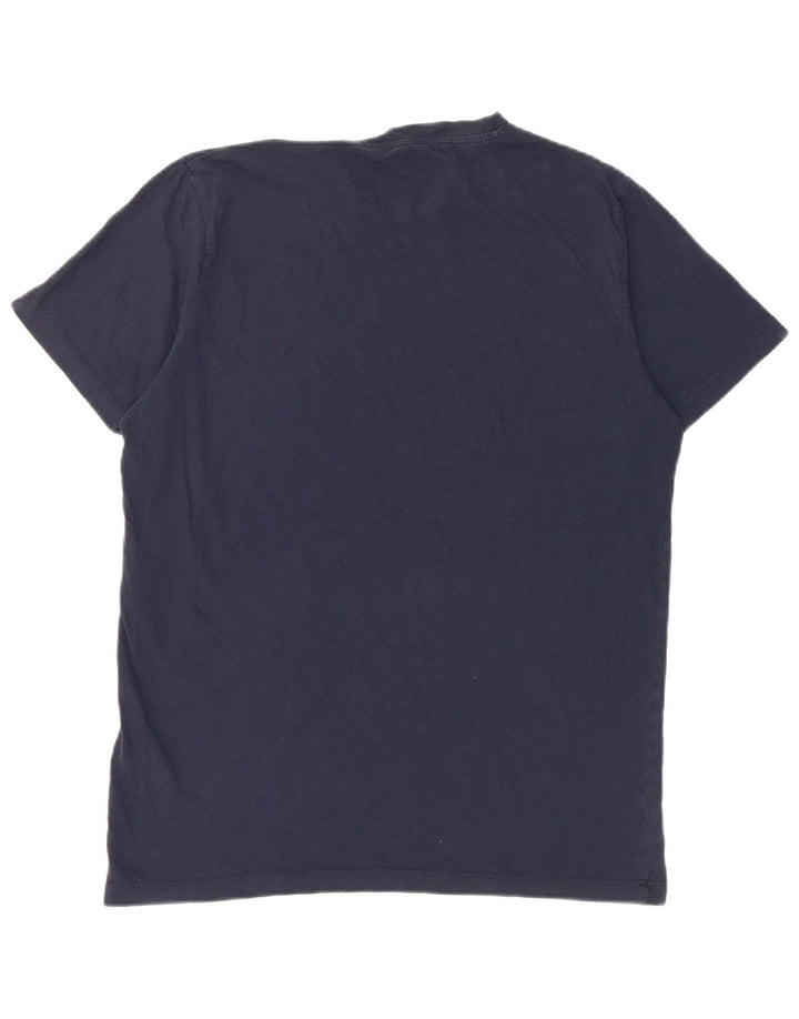 JACK & JONES Herren-T-Shirt-Oberteil aus Baumwolle in mittlerem Marineblau