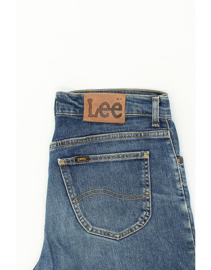 LEE Damen Straight Jeans W34 L30 Blaue Baumwolle