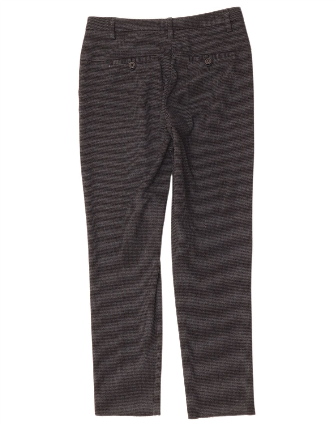 BENETTON Damen Slim Anzughose UK 6 XS W28 L27 Schwarzer Hahnentritt