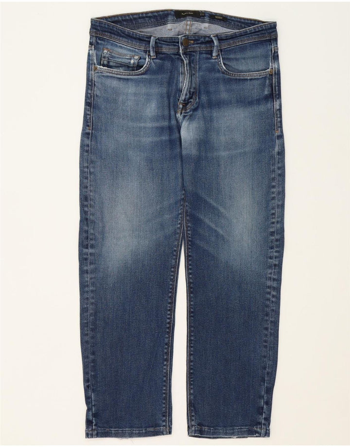 MASSIMO DUTTI Mens Regular Fit Straight Jeans EU 42 Large W32 L27 Blue Vintage Massimo Dutti and Second-Hand Massimo Dutti from Messina Hembry 